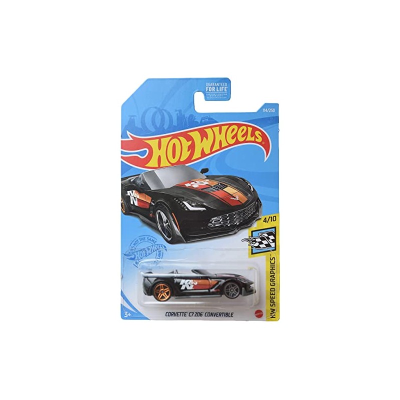 Hot Wheels Corvette C7 Z06 Convertible, Speed Graphics 4/10 [Black]