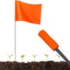 50Pack Orange Marking Flags, JIZHGRAD 15x4x5 Inch Marker Flags Use