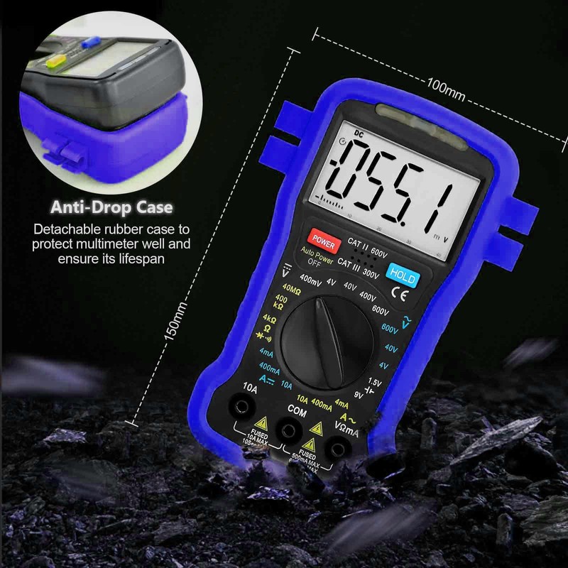 GOYERRNES Digital Multimeter Electrical Tester, 4000 Counts TRMS Voltmeter AC