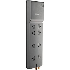 Belkin BE108230-06 Home/Office Surge Protector (8-Outlet; 1-in/2-out Telephone/Modem Protection & coaxial Protection)