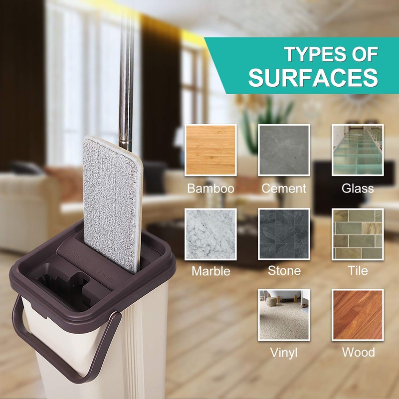 BOOMJOY Mop Pads, Microfiber Cleaning Pads for BOOMJOY Squeeze Flat