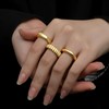 Nbsameng 14K Gold Plated Ring for Women Girls, Open Chunky
