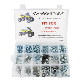Xitomer 223 PCS Plastics Engine Body Frame Exhaust Bolts Kit Fit for LT250R LT500R ATV QUADZILLA, Motorcycle Bolts Kit for LT250R accessories