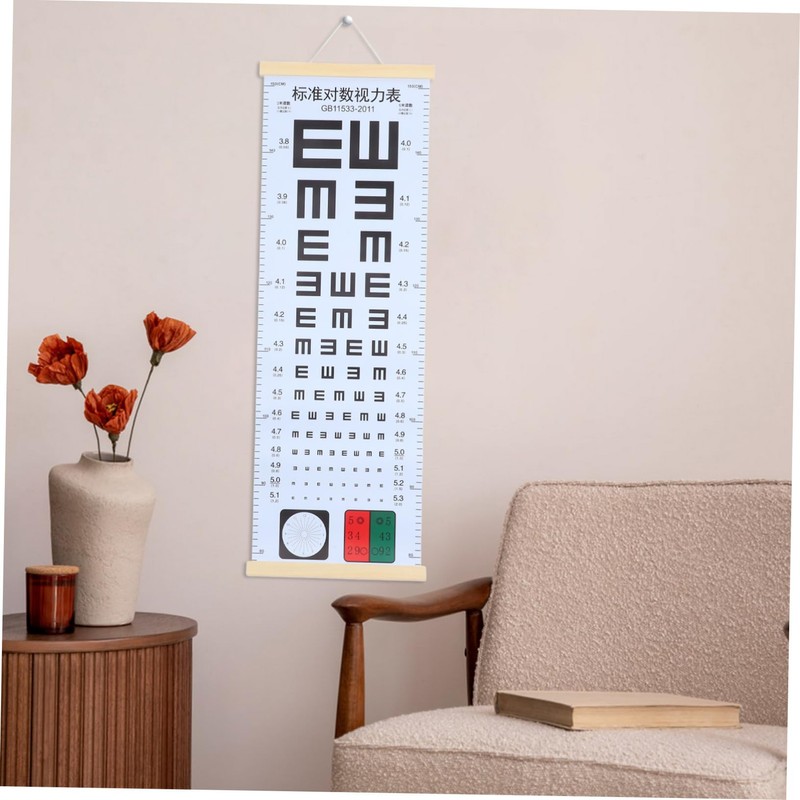 TOVINANNA 1 Set Vision Testing Eye Chart Portable Eye Exam