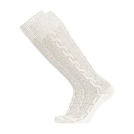 BAVARIA TRACHTEN Lederhosen Socks Men - German Oktoberfest Socks for Men - Loferl Bavarian Lederhosen Socks - German Socks Oktoberfest, High Knee Wool Sock - Heather White - Knee - Size 10-13