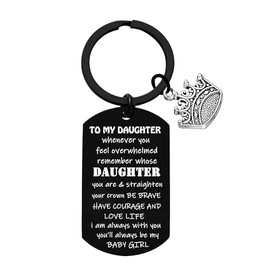 To My Daughter Gifts Inspirational Daughter Gifts Daughter Keychain Gift from Dad Mum Graduation Gifts for Daughter Christmas Birthday Gift for Daughter Gifts for Adult Daughter