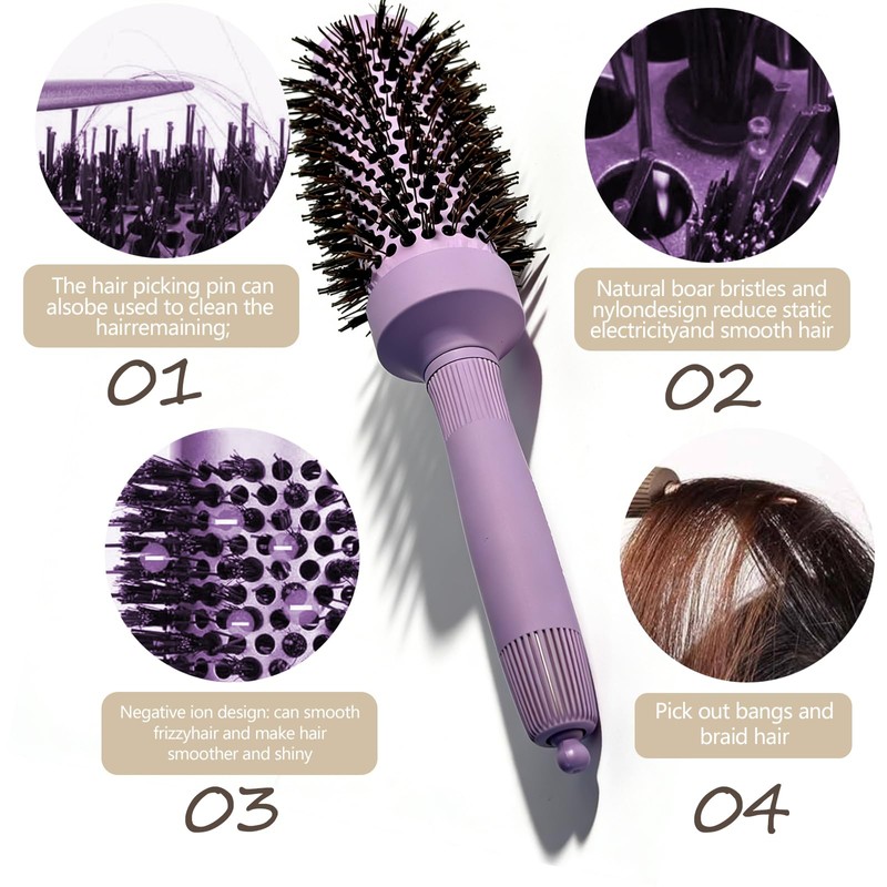 Round Brush for Blow Drying & Styling - 3.3 Inch