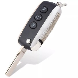KEYECU Replacement Uncut Folding Remote Key 315MHZ FOB 4Buttons for Bentley Continental