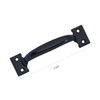 QCAA Door Pull, 5-3/4", Steel, Black Coated, 2 Pack, Made