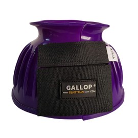 Gallop Double Taped PVC Ribbed Over Reach Boots, Cob Size, Purple