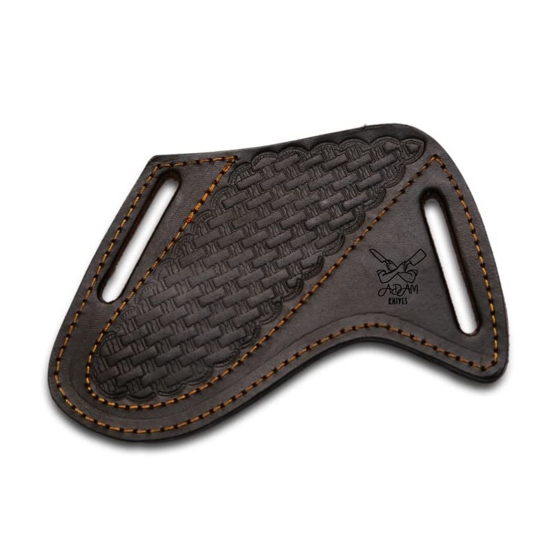 ADAM KNIVES Leather Knife Sheath For Belt - Slanted Pancake