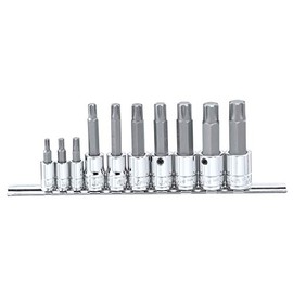 Genius Tools 10 Piece 1/4" & 3/8" Dr. Ribe Bit Socket Set BS-2310S
