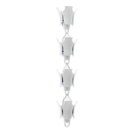 First Plast RAIN1B Modular Rain Chain Dripper White