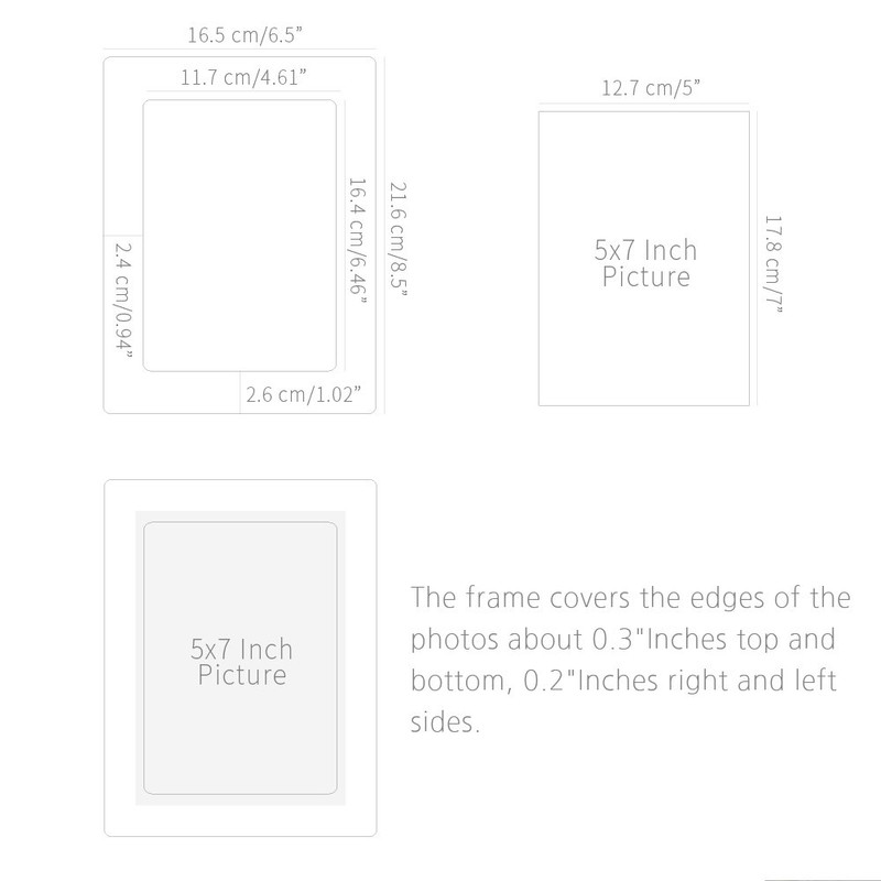Monolike Plain Paper Photo Frame Craft 5x7 PLAIN Paper Frame