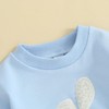 Xiaodriceee Newborn Baby Boy Easter Outfit Bunny Long Sleeve Sweatshirt