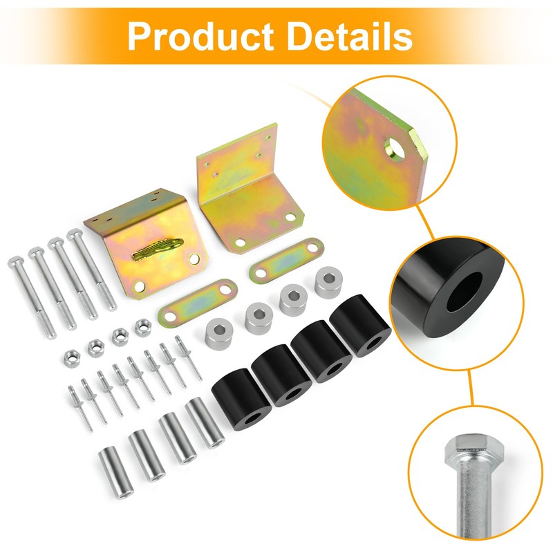 For Peterbilt 379 Lower Roller Bracket Kit Bundle with Rollers