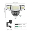 Olafus 80W Motion Sensor Outdoor Lights, 8000lm Hardwired Motion Flood