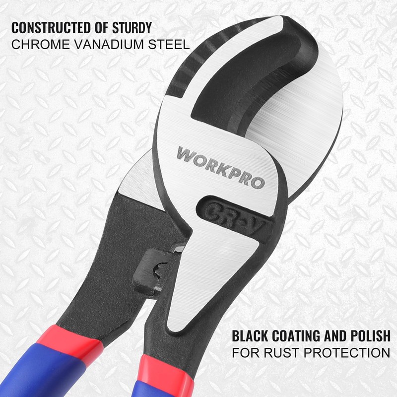 WORKPRO 9-1/4 inch High Leverage Cable Cutter, Heavy Duty Wire