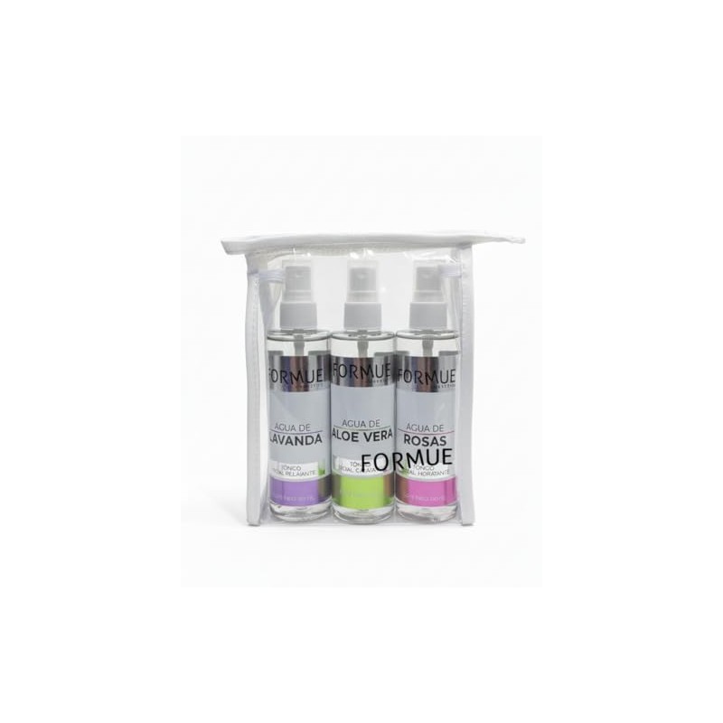 Kit de aguas aloe vera, rosas y lavanda Formue 120