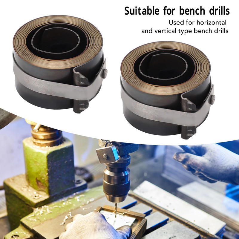 2Pcs Drill Press Return Spring Metal Recoil Feed Quill Coil