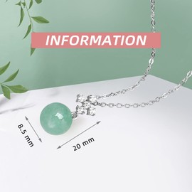 Cross Jade Necklace 8.5mm Bigger Pendants Necklace Gift for Mom Easter Necklace Cross Crystal Zircon 925 Sterling Silver Necklace for Women Elegant Jewelry Party Wedding Gift for Her (Cross)