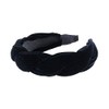 Anna Fashion Headband, Velvet, Twist 1.5" Wide Black