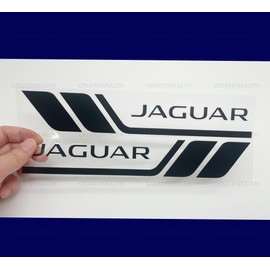 Jaguar Fender Emblem Door Sticker Body Rear Side Glass Side Skirt Improve Appearance Cool Hide Scratch Heat Resistant Reflective Waterproof (Black)