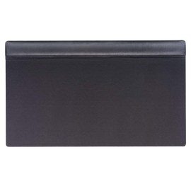 Dacasso Black Leather 34" X 20" Top-Rail Desk Pad