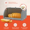 LEVER Modern Farmhouse Bread Box, Large, Gray - Bread Storage