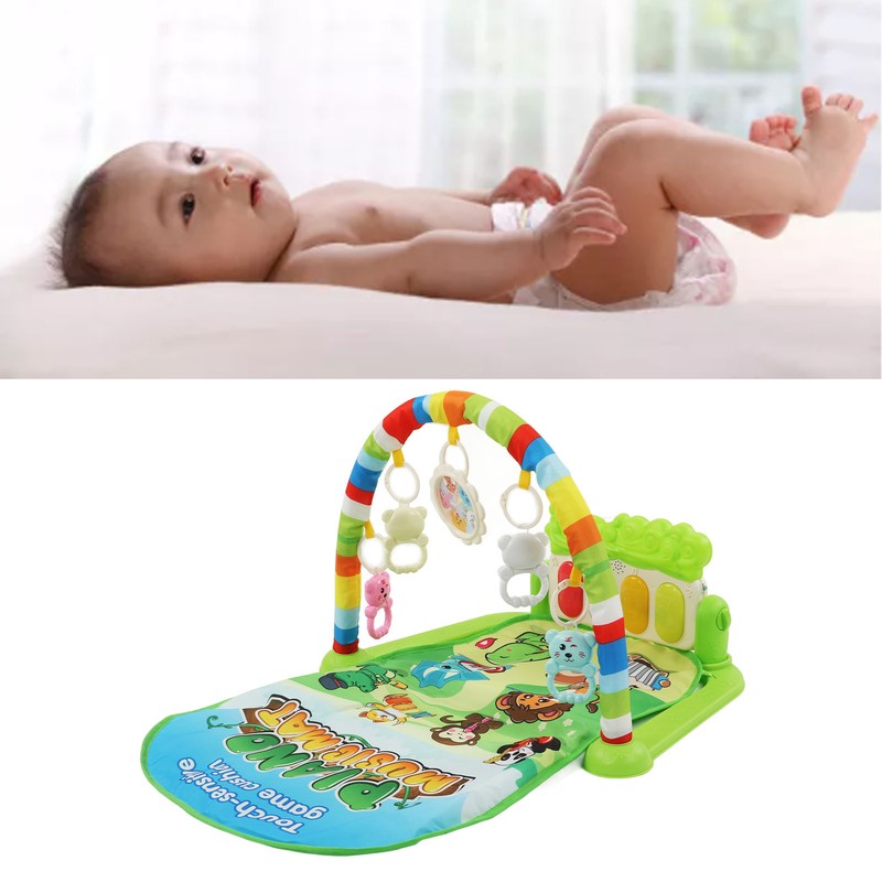 Baby Gym Activity Mat Kick Play Piano with Musical Toys