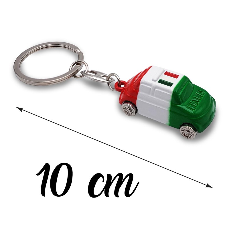 Leddy Living Bag Charm 500 3D with Key Ring, Italian