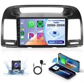 2G+64G for Toyota Camry 2000-2006 Android13 Car Radio Stereo,Wireless Carplay Android Auto 9 inch Screen Bluetooth HiFi Car Audio Receiver GPS WiFi Backup Camera FM/RDS SWC