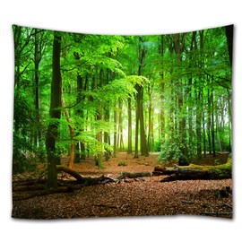 goodbath Forest Tapestry, Nature Woodland Tree Tapestry Wall Hanging for Bedroom Living Room Dorm Home Décor,200x150cm