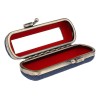 Estuche De Brillo Labial Con Espejo Para Bolso Azul Oscuro