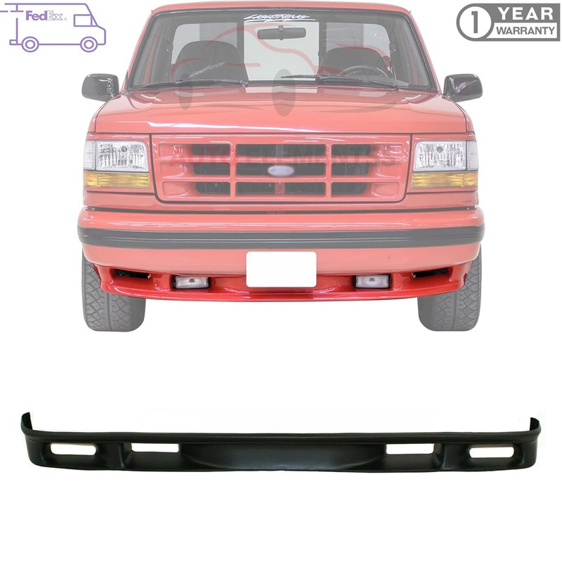 Autoelements Front Bumper Lower Valance Panel Primed with Fog Light
