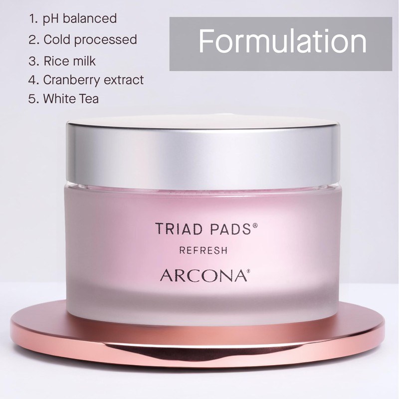 ARCONA Triad Pads - Cold Processed Cranberry and Rice Toner,