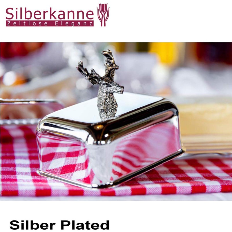 SILBERKANNE Parmesando Jam Jar, Deer, 4 Pieces, Diameter 11 cm,