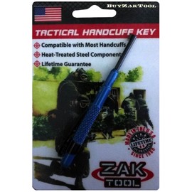 Zak Tool ZT-13-BLU Aluminum Handcuff Standard Cuff Key, Blue