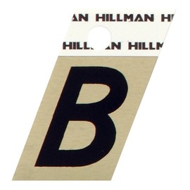 Hillman Adhesive Angle-Cut Letter B Black and Gold 1-1/2",840496