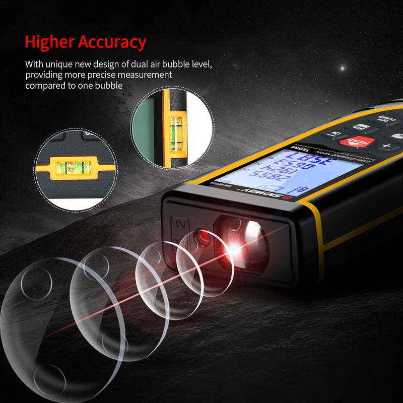 SNDWAY Handheld Digital Laser Distance Meter Portable Mini Range Finder