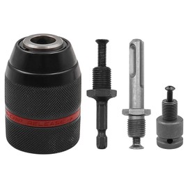 Tiardey Keyless Chuck Set, 1/2 Inch x 20UNF Drill Chuck Adapter Drill Chuck Hex Shank with SDS Adapter Accessories, Keyless Keyless Chuck for Impact Wrenches