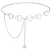 Liutufy Waist Chain Belts for Women Moon Star Chain Belt Ladies Waist Chain Belt for Jeans Dress (Silver Heart-L)