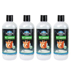 NOK OUT Premium Grade Pet Shampoo for Dogs and Cats, Veterinary Strength and Odor Eliminator Formula, 20 Ounce Bottle, 4-Pack