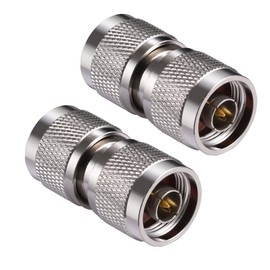 Vecys 2PCS N Connector Adapter N Type Male to N Type Male Coax Cable Adapter 50 Ohm for CB Radio WiFi Antenna