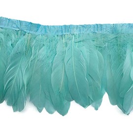 Sowder Duck Goose Feather Trim Fringe 2 Yards(Mint Green)
