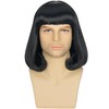 Cosela Farquaad Men Funny Short Black Bob Wig with Full