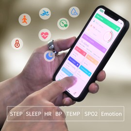 LERONGHEALTH 2025, Smart Ring,Family Members Health Tracker, Heart Rate Tracker, Sleep Tracker, Fitness Tracker, Silver,Black, Gold, IP68 Water Resistant (Gold, 10)