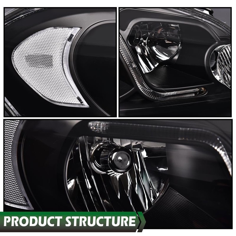 LQI LED DRL Headlight Compatible with Chevy Impala 2006-2013 /Fit