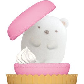 San-X Sumikko Gurashi "Sumikko Gurashi Petite Collection" Petite Sumikko Mascot Shirokuma (Macaron) AB36601 H1.6 x W1.2 x D1.2 inches (40 x 30 x 30 mm)