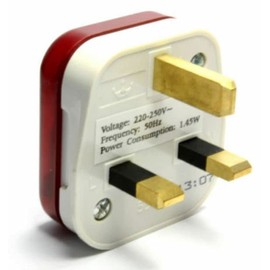 Mr. Gadget's Solutions Mains Power Socket Tester Checker Polarity/Earth/Wiring Plug 13A, red and white